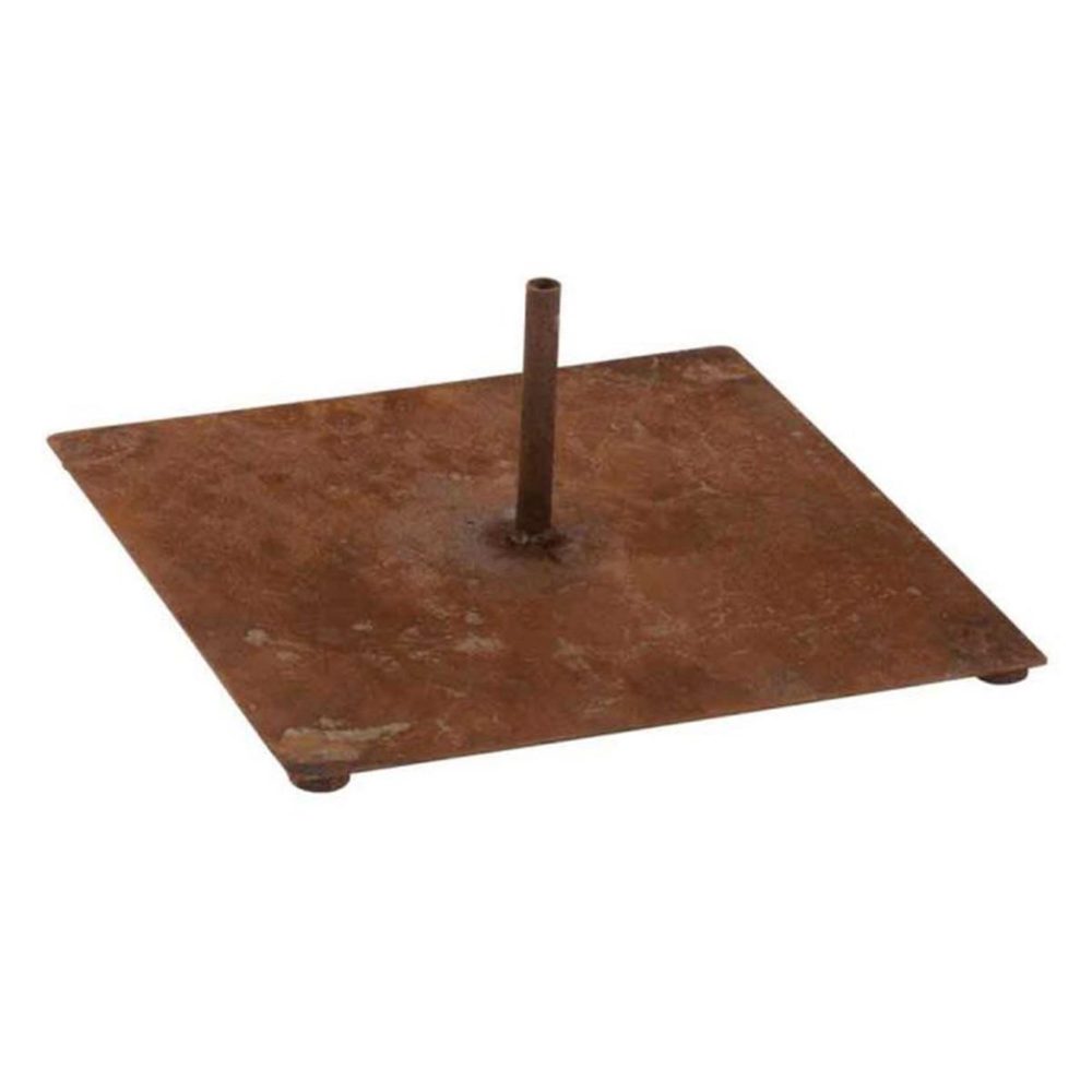 J-LINE Pied pour parasol en métal shiva 30cm rouille