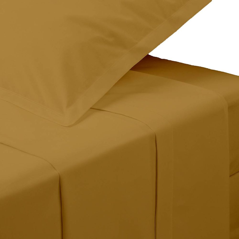 Drap plat percale mordoré 240 × 290cm – Atmosphera Créateur d'intérieur