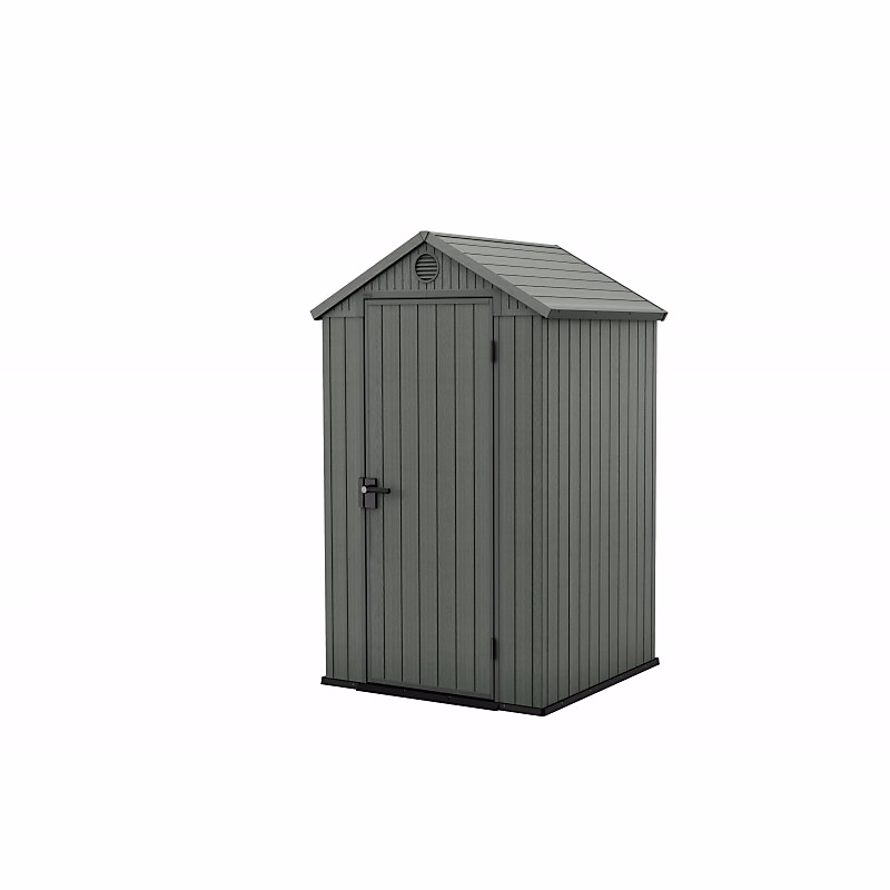 Abri de jardin Keter EVOTECH+ en résine imitation bois – 125 | 8 × 117 × 205 cm | avec plancher surélevé et fenêtre latérale | vert