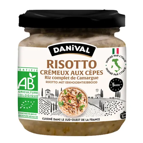 Solution pour le jardin:Risotto crémeux aux cèpes bio Danival - 320 g