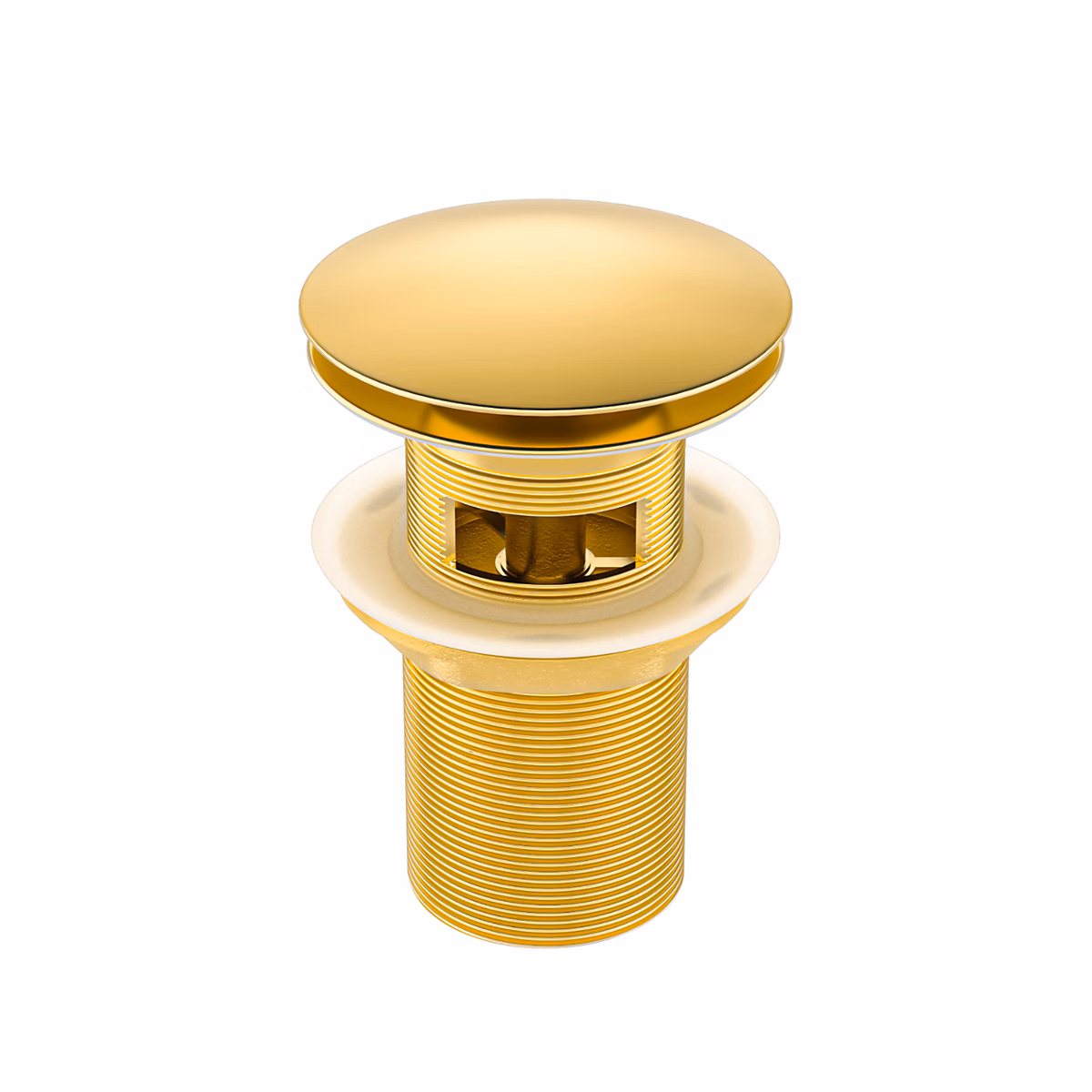 Balneo Bonde clic-clac avec trop-plein – pour lavabo, finition gold, laiton