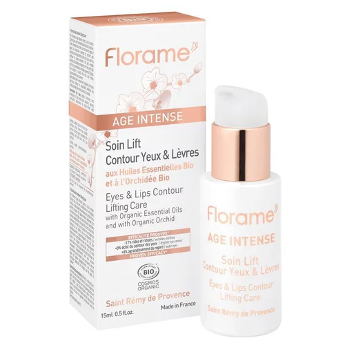 Une touche extérieure:Soin Lift Yeux et Lèvres Âge Intense flacon 15 ml blanc