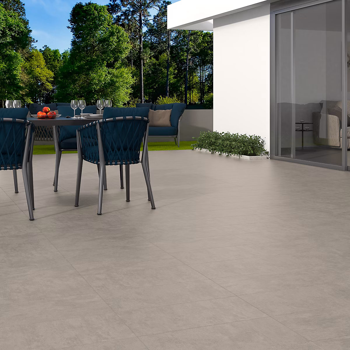 Carrelage sol et mur – Carrelage sol extérieur en grès cérame émaillé effet béton gris perle l.30 x L.60 x ép. 0.9cm Bauha