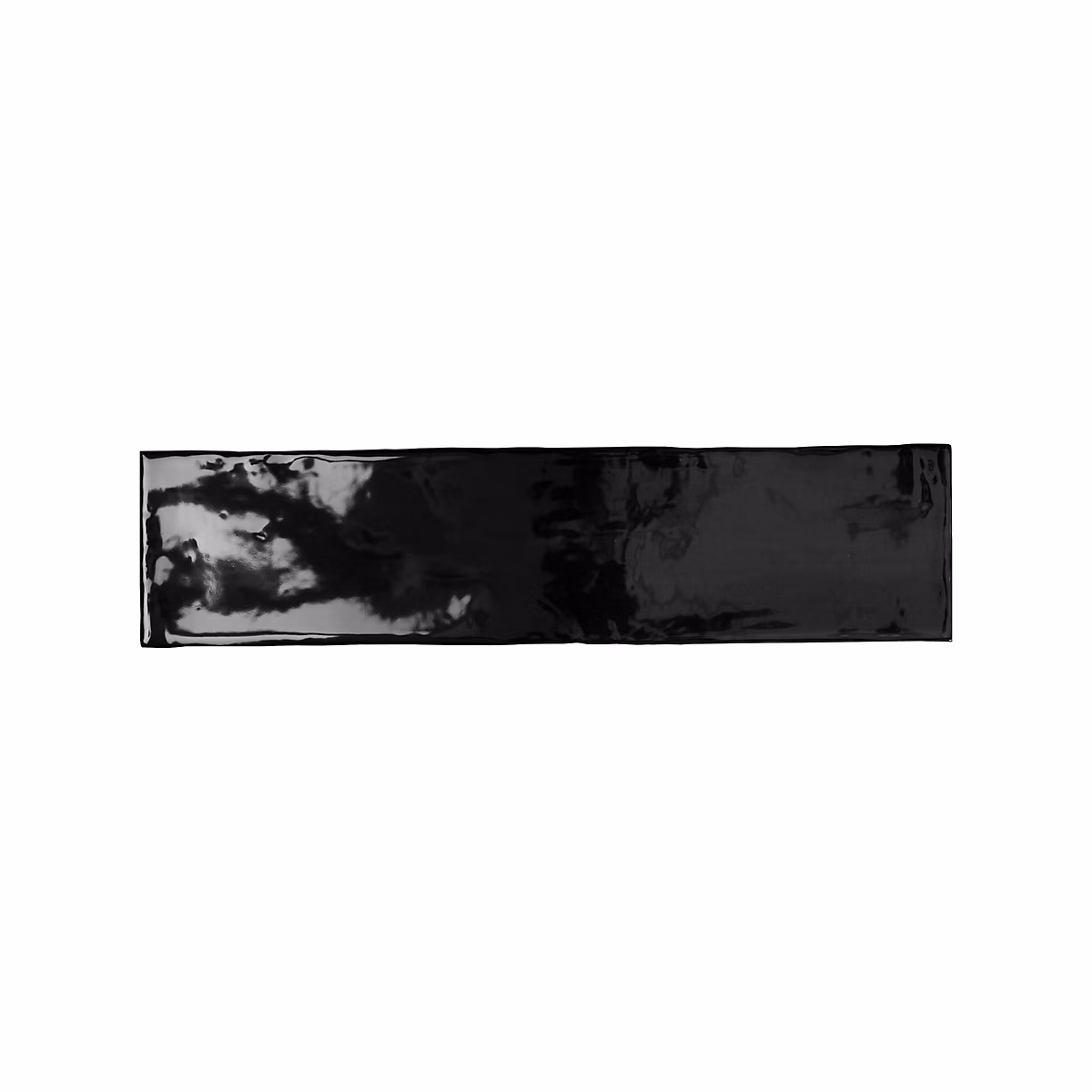 Carrelage effet Zellige Noir 30 × 7 – 5 × 0,82 cm Brillant Novaril, Mur intérieur (vendu par carton de 0,5 m²), RO'MA CARRELAGE
