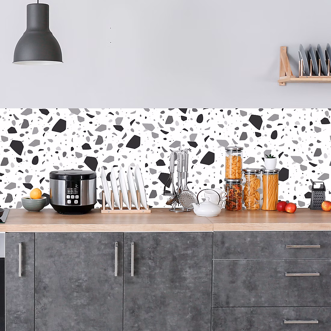 Crédence adhésive terrazzo 50 × 200 cm