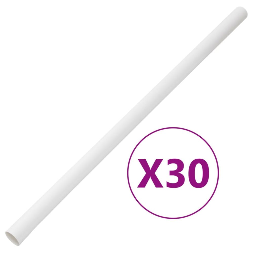 vidaXL Goulottes de câble diam.32 mm 30 m PVC