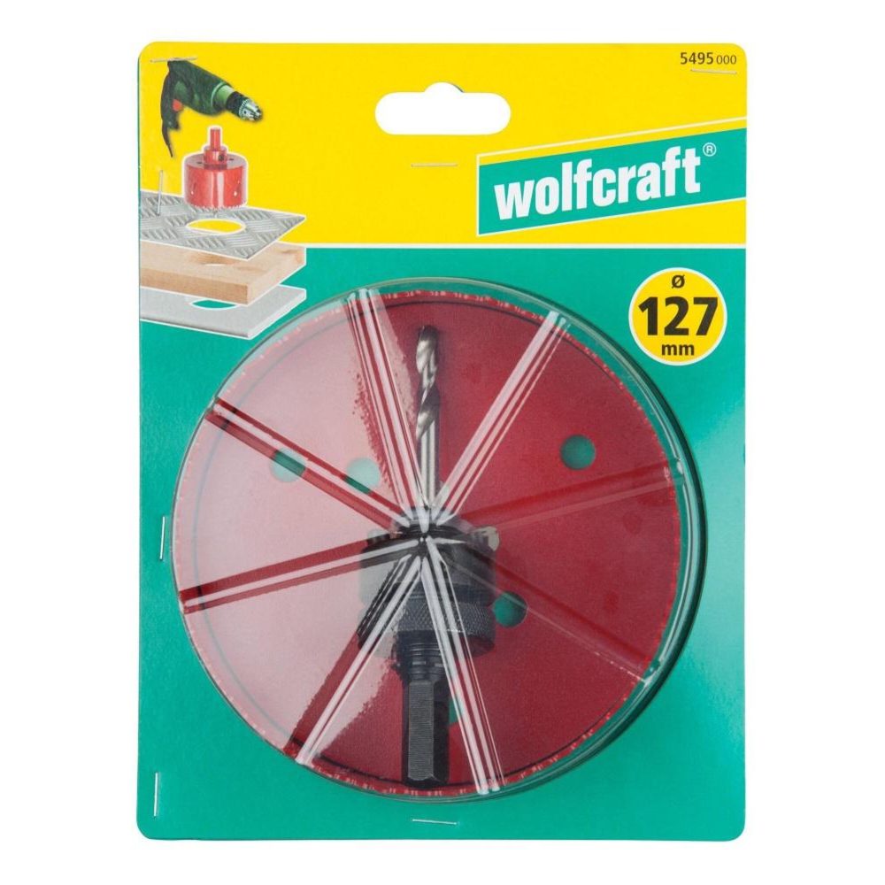 WOLFCRAFT Scie cloche BIM bois/plastique/métal wolfcraft diamètre 127 mm