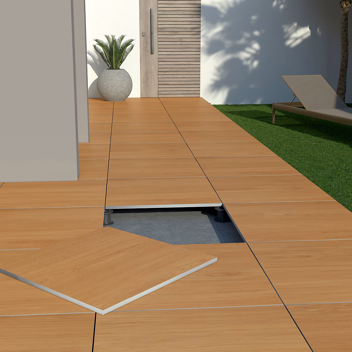 Carrelage sol et mur – Carrelage sol extérieur en grès cérame émaillé effet bois naturel l.60 x L.60 x ép.2 cm Parkwood
