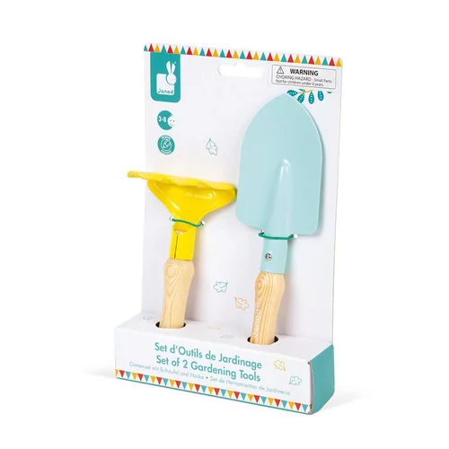 Jardin nature：Set d’outils de jardinage Happy Garden 16,5x4,2x4,2 cm 3-8 ans