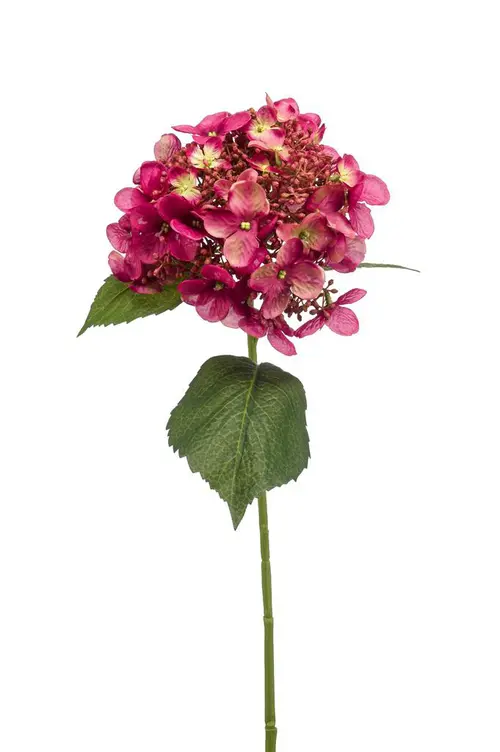 Espace vert essentiel:Tige d’Hortensia artificiel fuchsia - Ø 17 x H 50 cm