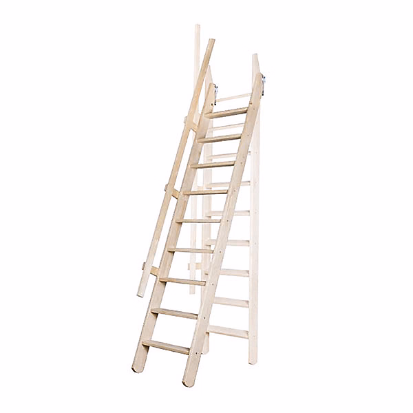 Echelle de meunier : 55cm de large – Couleur : Bois Naturel, 1 rampe, MSP/BN