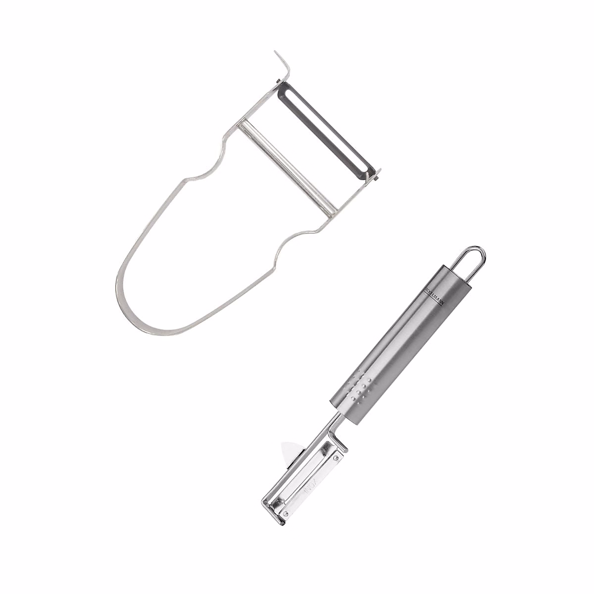 Duo Eplucheur à légumes pendule 19 cm et rasoir à légumes Castor inox 11 cm Fackelmann – Réf. YMXUDLDPC6687147931