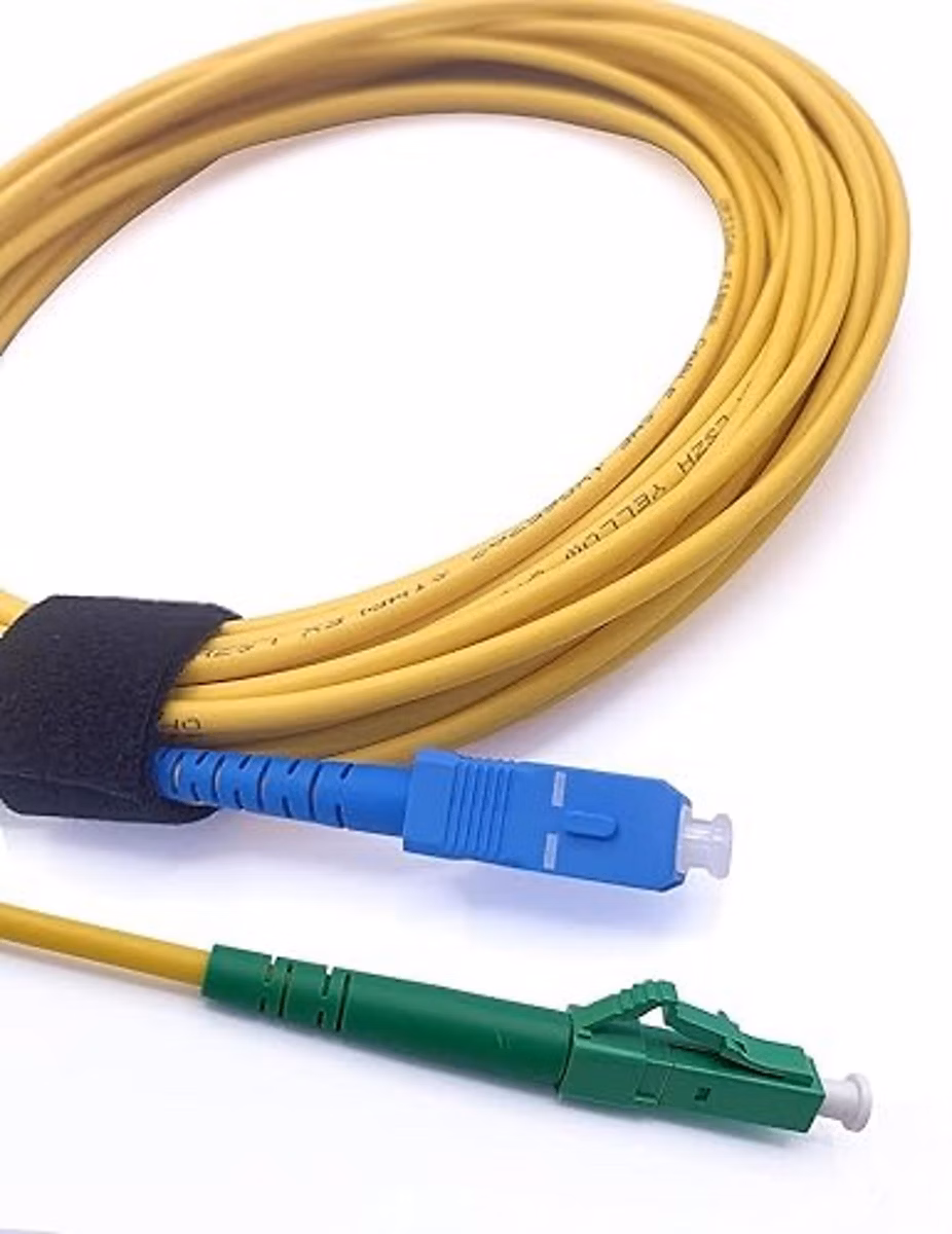 Elfcam – 1m Câble à Fibre Optique SC/UPC à LC/APC Monomode Simplex 9/125um OS2 Jarretière Optique LSZH Jaune
