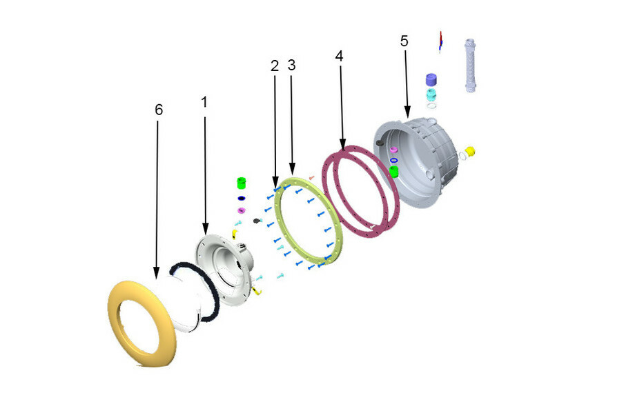Projecteur LED 1.11 RGB - Piscine béton/liner - ABS bleu
