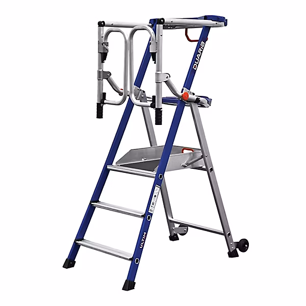 Escabeau PIRL – Garde, corps articulé, Hauteur max de travail 2, 70m, PIRLF3, U