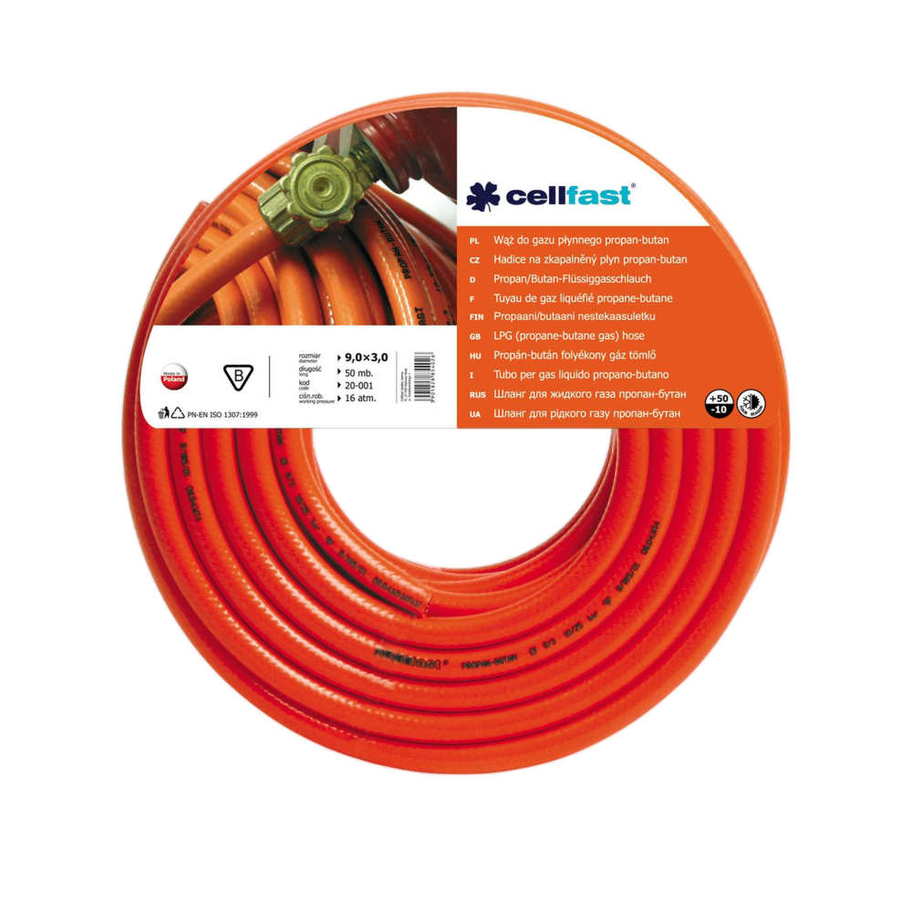 Cellfast Hose Cellfast 9x3mm couleur orange/noire
