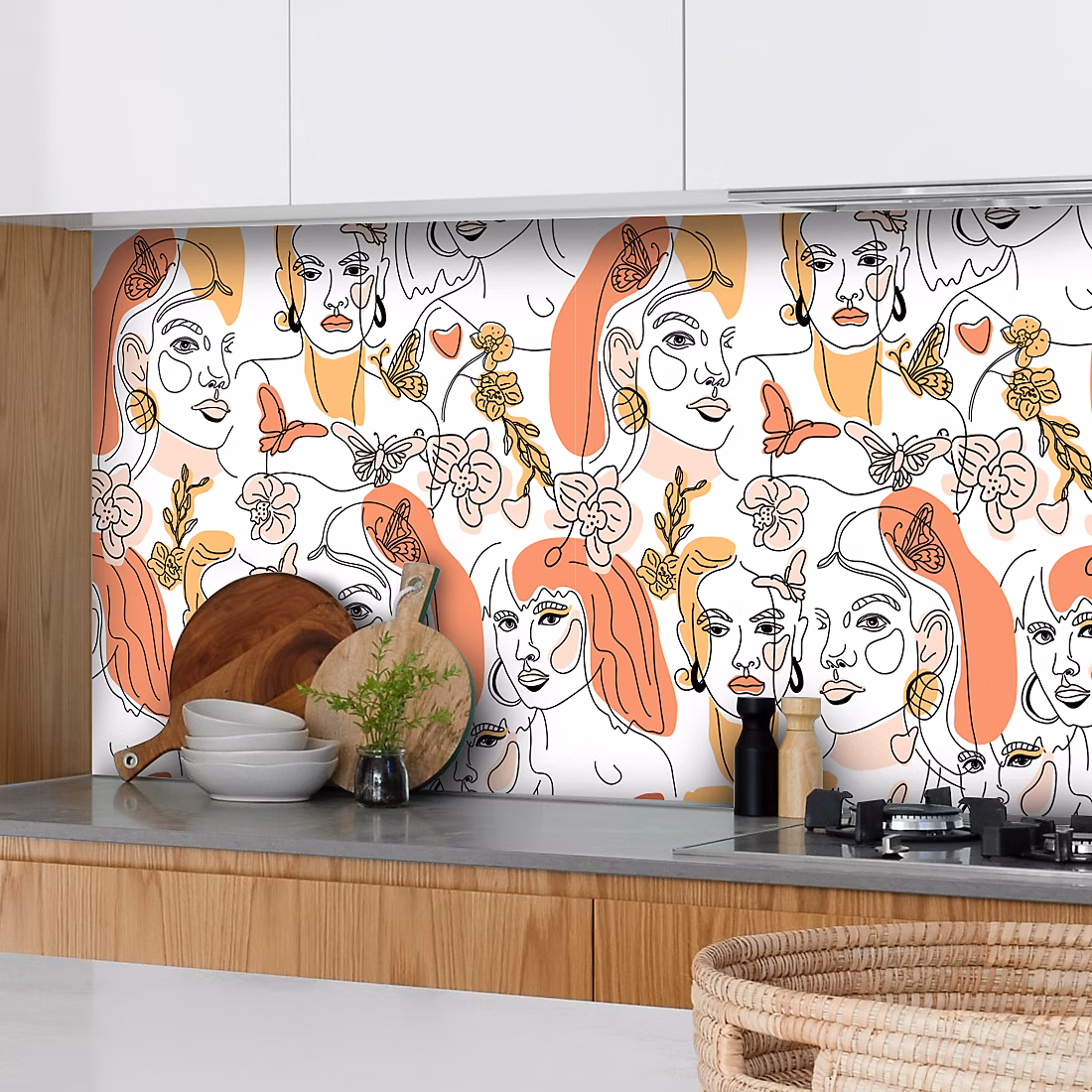 Crédence adhésive art déco 60 × 200 cm