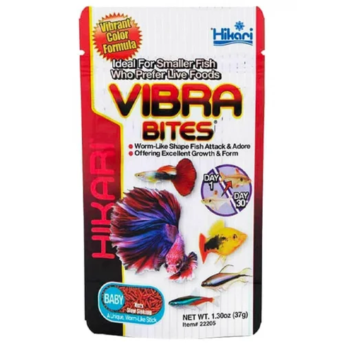 À adopter au jardin：Aliment spécial pour poissons, riche en nutriments - HIKARI AQUARIUM Vibra Bites Baby - 37g