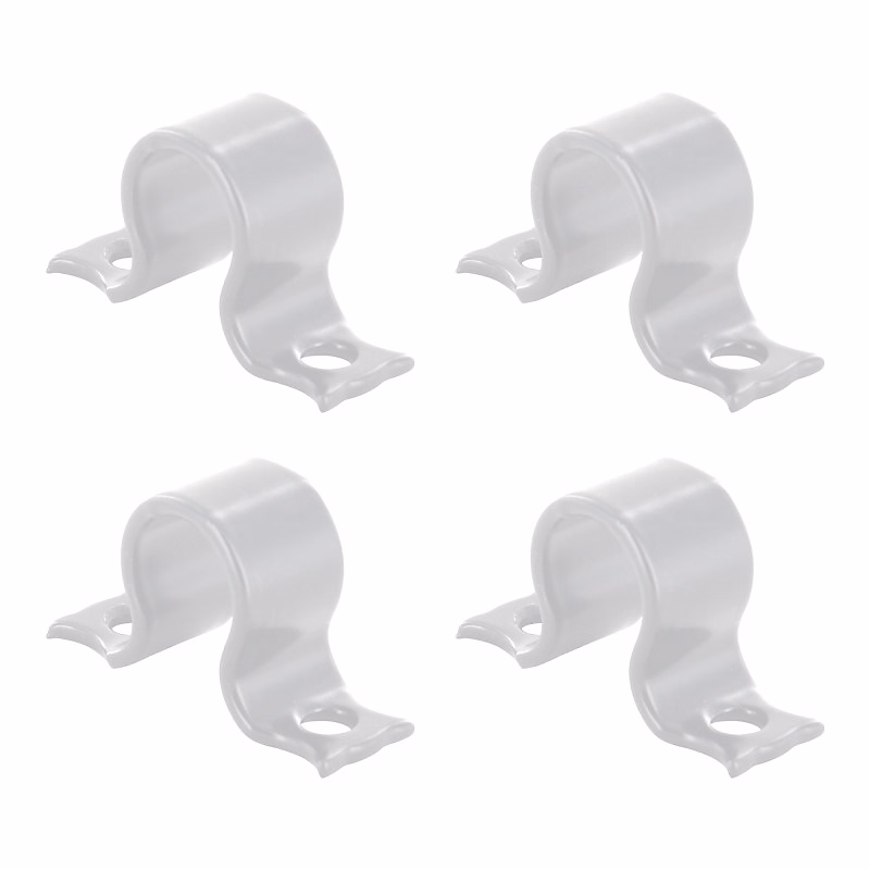 4 Colliers d'Espagnolette – Blanc, Aluminium, Diamètre 14, pour Volet Battant