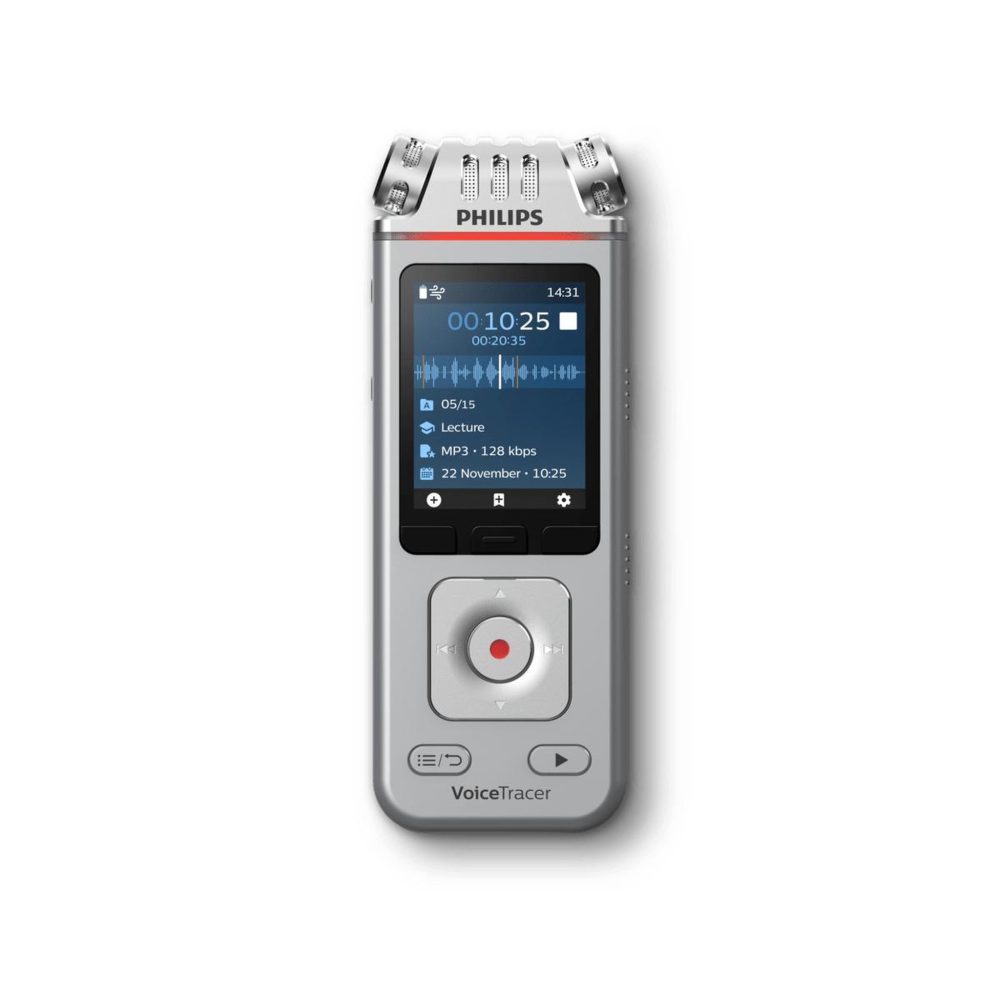 Philips Philips voice tracer dvt4110/00 dictaphone carte flash chrome, argent