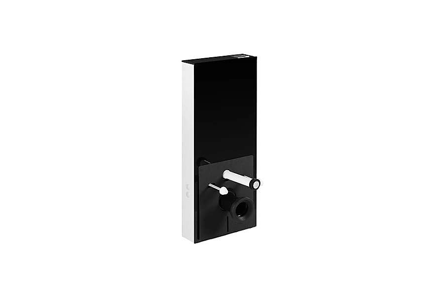 Bâti-support WC suspendu avec habillage noir complet insonorisé prêt à poser SANINDUSA SANGLASS WALL 3/6L – Réf. JLYYDVZOL1465037351