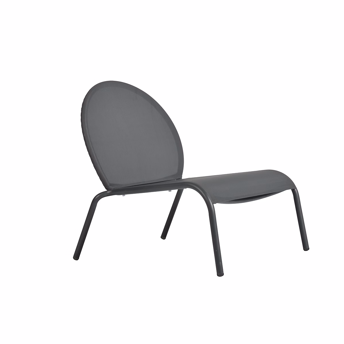 Chaise longue aluminium et textilène Pop gris Arcane – Réf. BYWFOKYNF9298764369