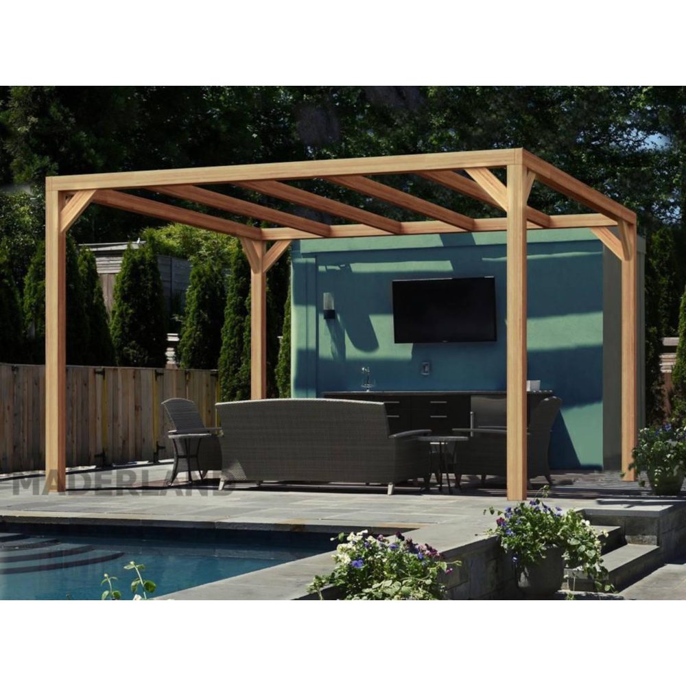 JARDIDECO Pergola en bois lamellé-collé brest 600 x 300 cm - maderland