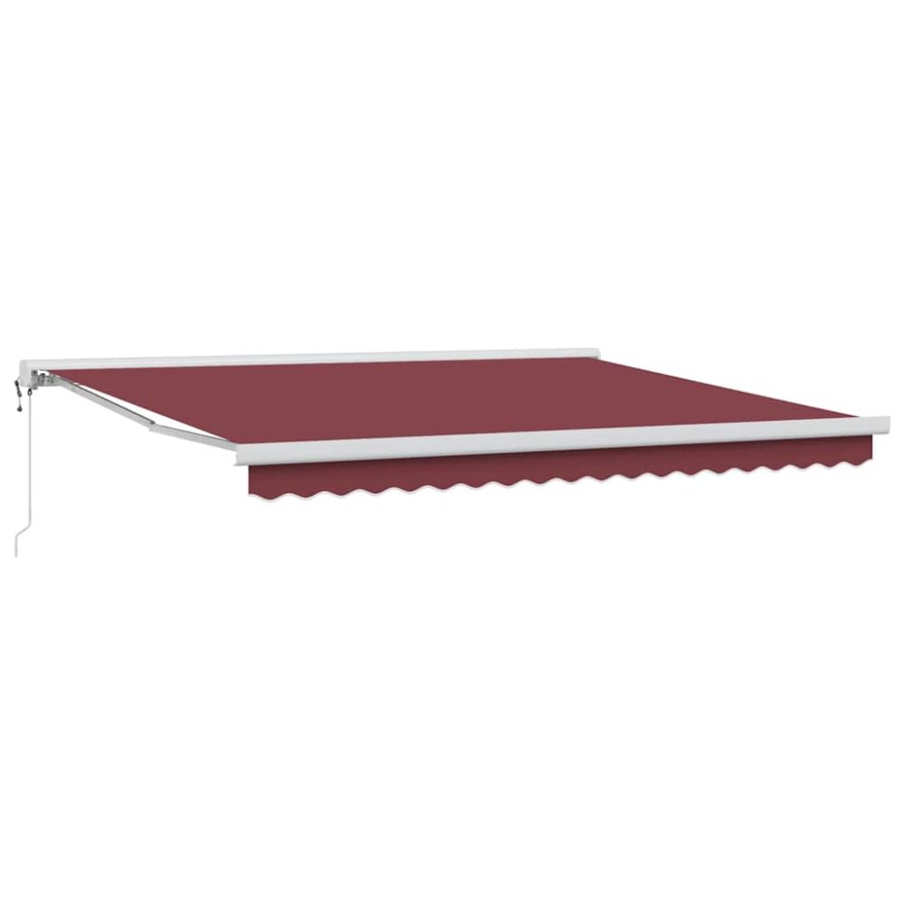vidaXL Auvent rétractable Bordeaux 400 × 300 cm Tissu et Métal