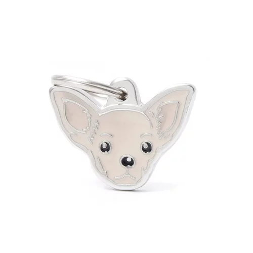 L’esprit jardin:Médaille friends pour chihuahua crème en métal