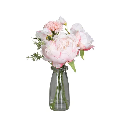 Le compagnon du jardin:Bouquet de fleurs vase illusion d'eau - 32 cm