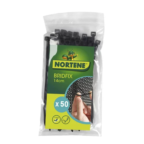 Jardin à aménager:Collier de fixation Bridfix noir 14 cm par 50