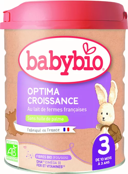 Une sélection pensée pour l’extérieur：BABYBIO Optima 3 dès 10 mois – 800 gr