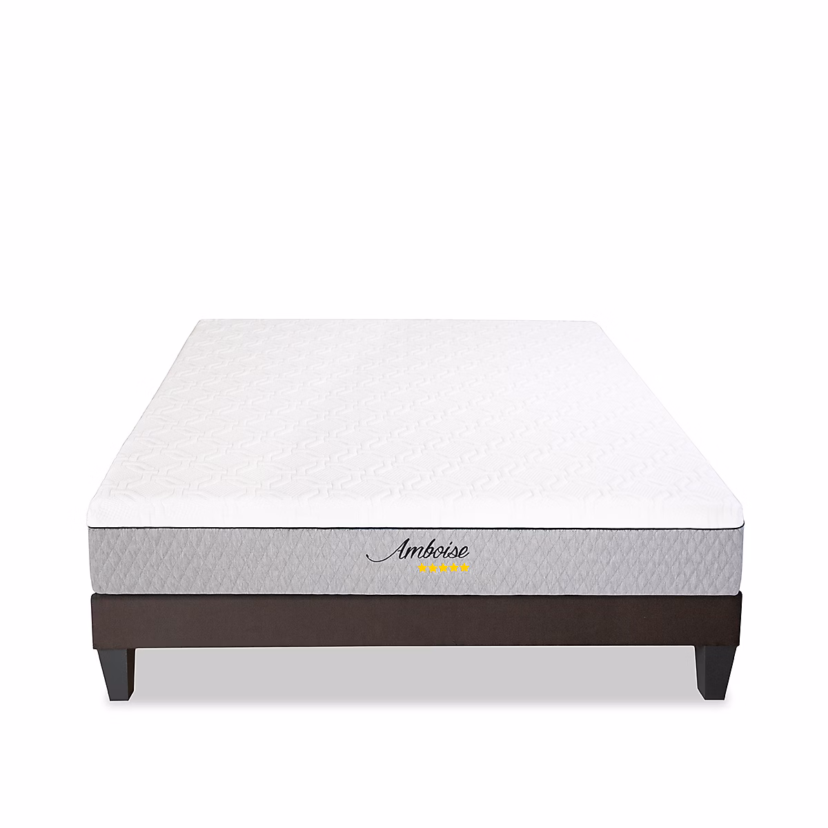 Ensemble Amboise 90 × 190 cm Matelas Mousse + Sommier Bois