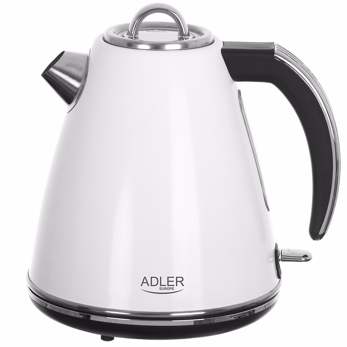 Adler AD 1343 Bouilloire Blanche métal 1 – 5 L STRIX, Capacité maxi : 1,5 L, Témoin de contrôle