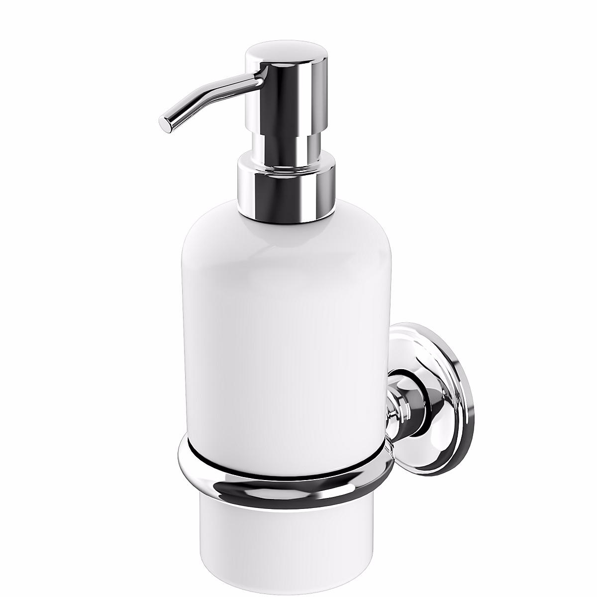Accessoires de salle de bains – Distributeur de savon mural acier inoxydable chromé Endell GoodHome