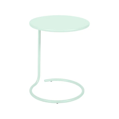 Bien pensé jardin:Table basse déportée Coolside coloris menthe glaciale en acier Fermob - Ø42 x 53 cm