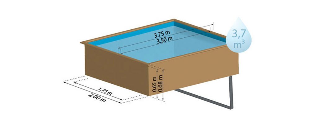 Gre Lemon - Piscine bois en kit rectangulaire