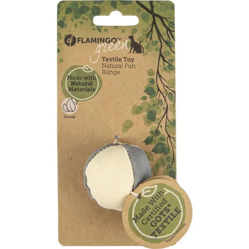 La solution pour vos extérieurs:Jouet pour chat gris/beige Natural Fun Flamingo Balle - Ø 5 cm