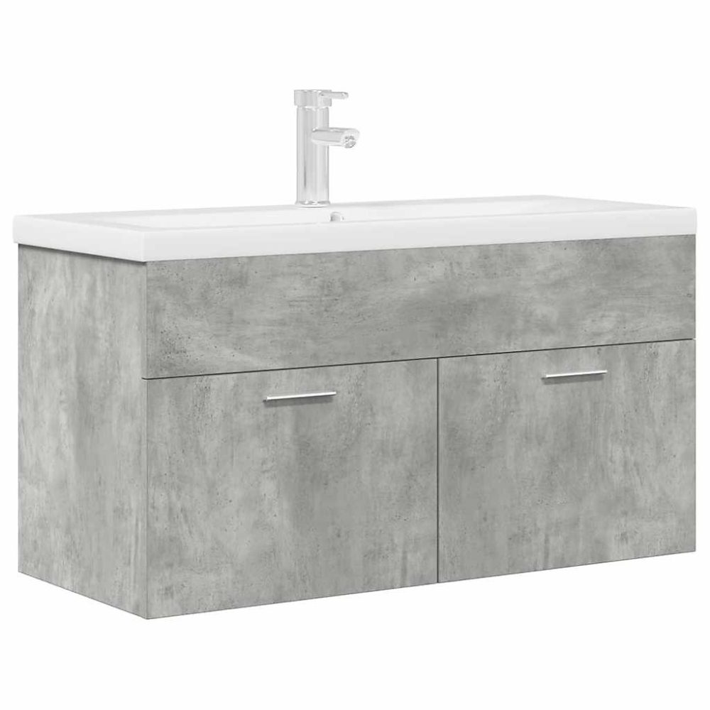 WC – Armoire lavabo de salle de bain avec bassin intégré et robinet vidaXL