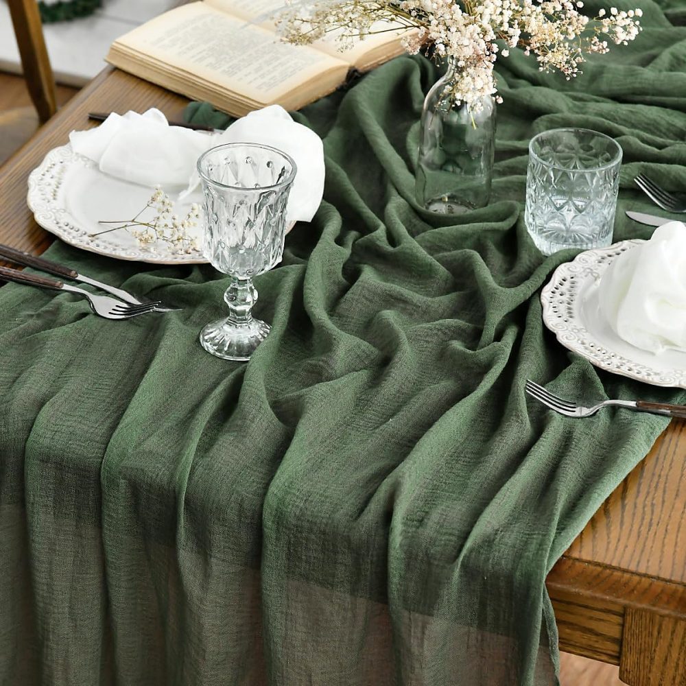 Linge de table – Chemin de table Artoid Mode 400 cm vert forêt