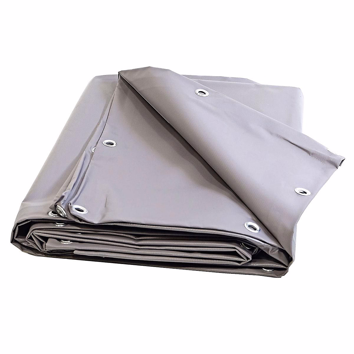 Bâche de Chantier 2 × 3 m Grise – Garantie 10 ans TECPLAST, XP640CH, Bâche de protection étanche pour Travaux, Made in France