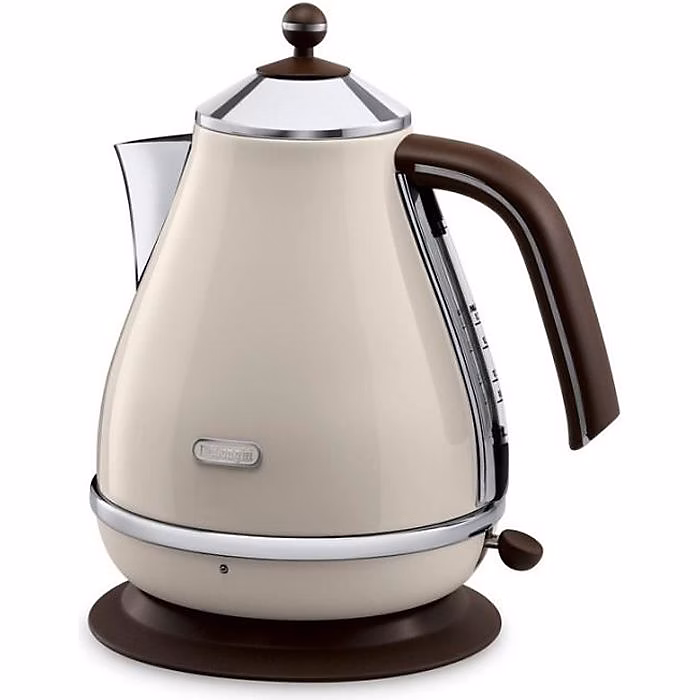 Bouilloire électrique Icona Vintage – DELONGHI, KBOV 2001.BG, 1.7 L, Résistance cachée en inox