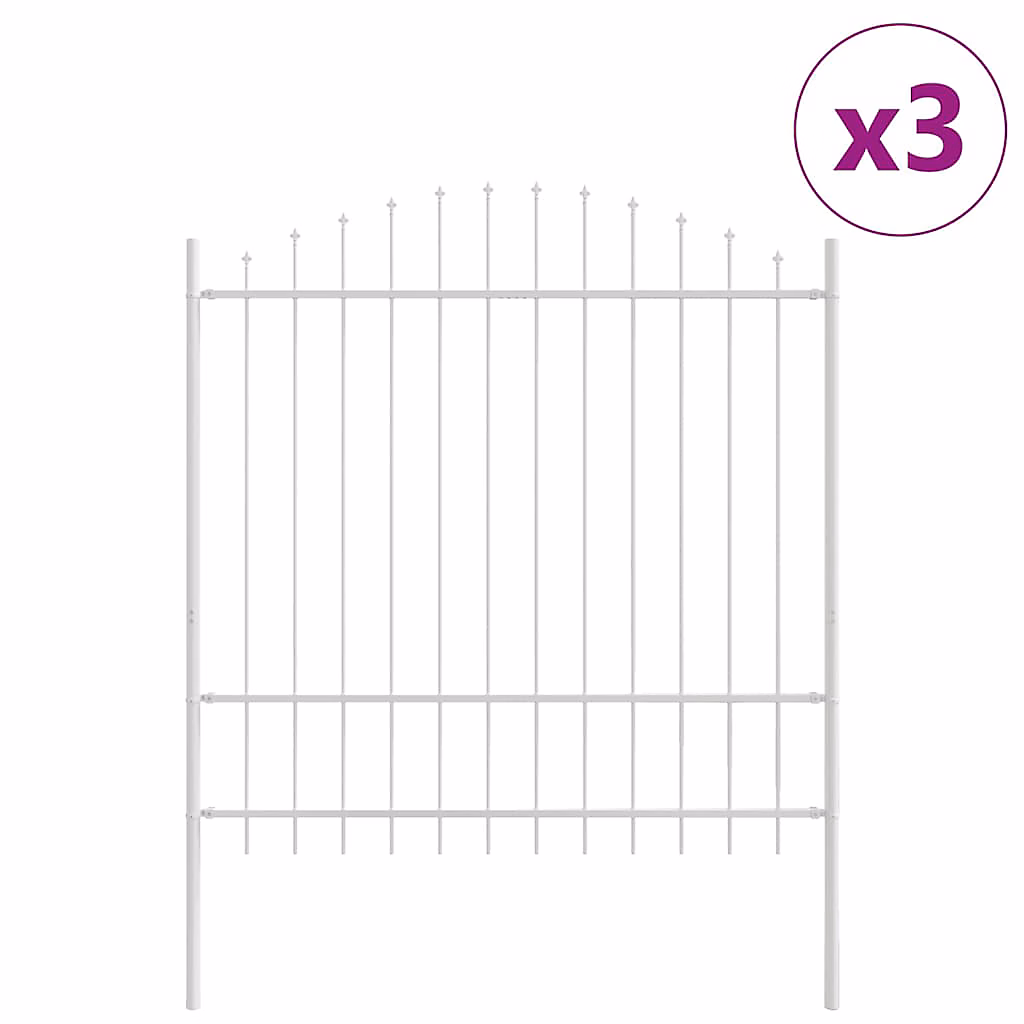 Clôture de jardin WOERDEN 3 pc 170 × 215 cm Blanc vidaXL