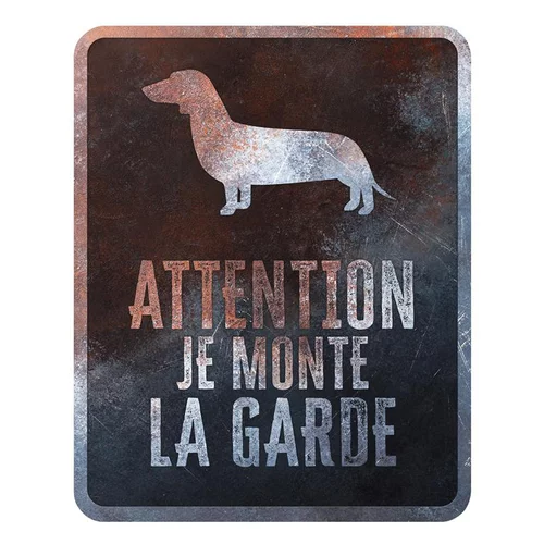 Une sélection pensée pour le jardin：Panneau d'avertissement dashshung coloris noir en métal galvanisé D&D Home - 25 x 20 x 0,3 m