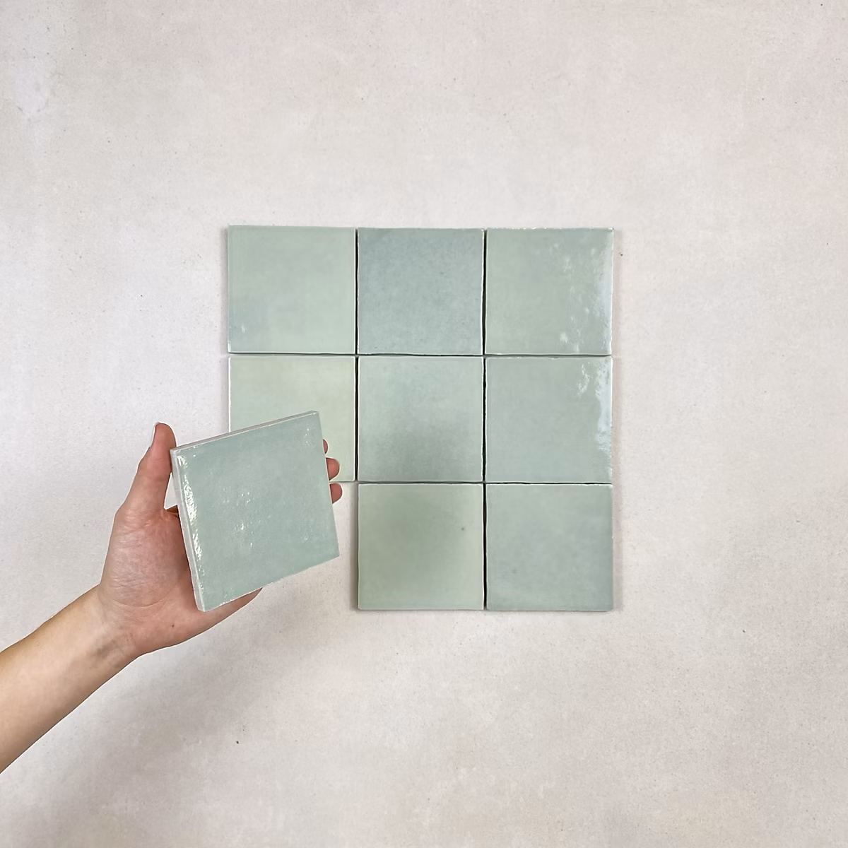 Carrelage mural Effet Zellige Vert CROGIOLO ZELLIGE 10x10 Turchese – Les Carreaux de Jean