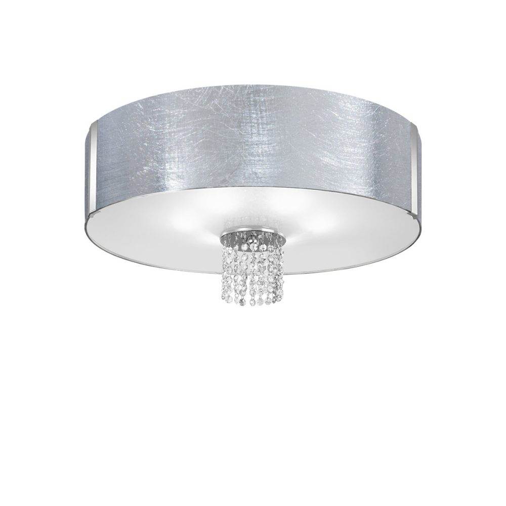 Kolarz EMOZIONE Plafonnier Cylindrique en Verre 6 Lumières Chrome