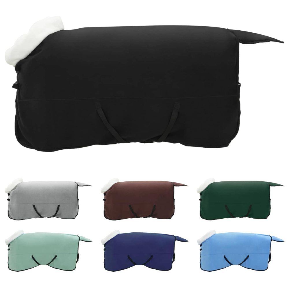 vidaXL Couverture Équine Noir 165 cm Fleece polaire