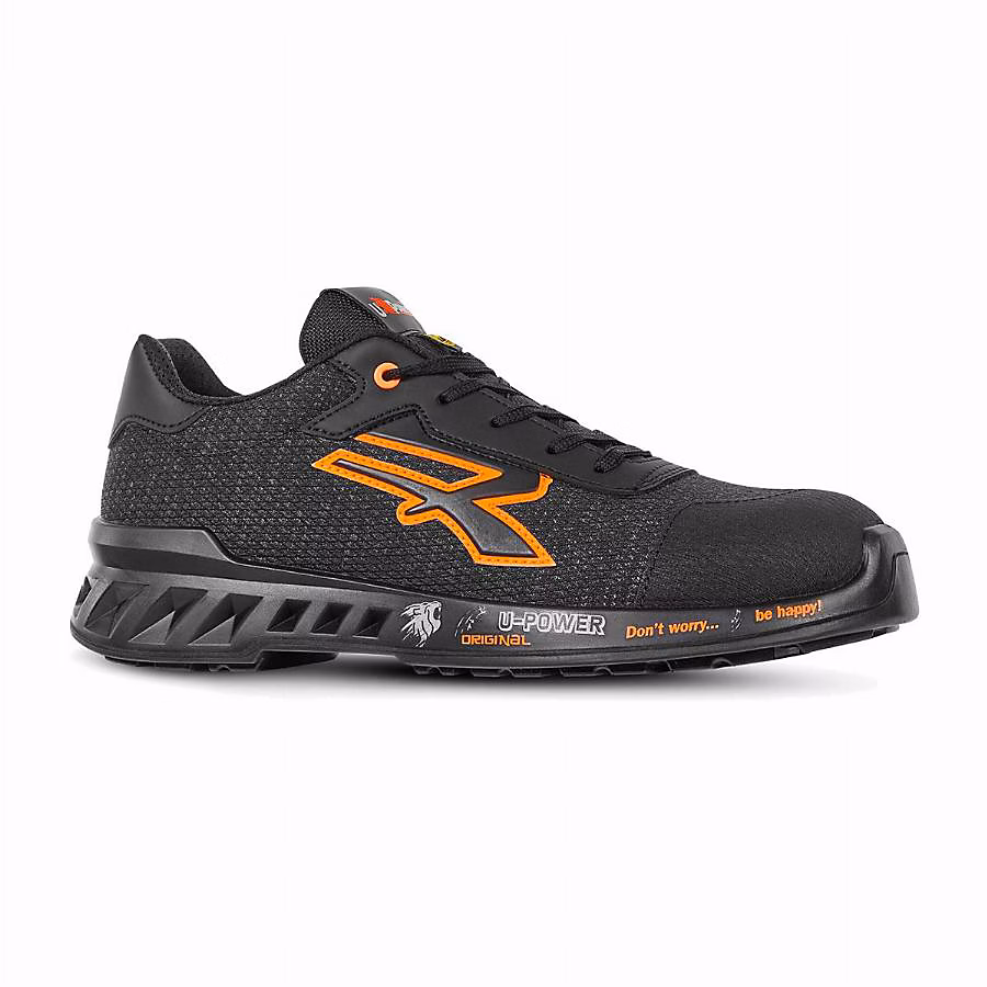 Chaussure de sécurité basse Bruce S1P SRC ESD – RV20026, Noir, taille 37, ultra légère.