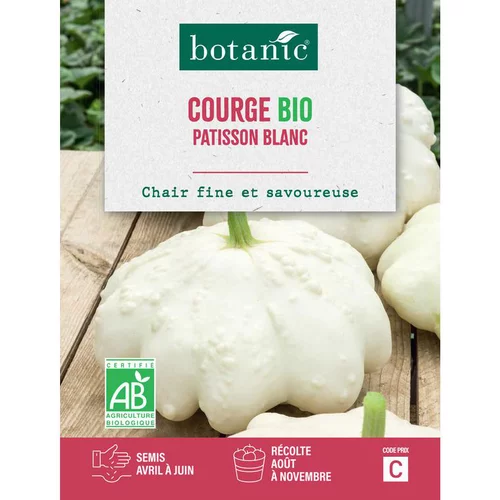 Idée utile:Graines de courgette patisson blanc bio botanic® - graines à semer