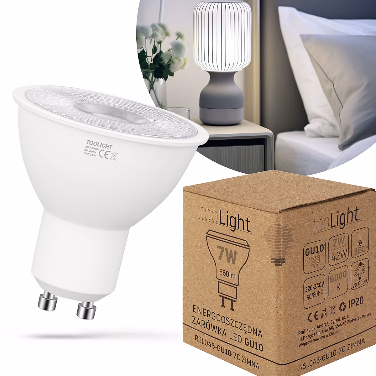 AMPOULE LED 7W FROIDE GU10 230V RSL045 – Réf. SKQYWSAGR2287020000